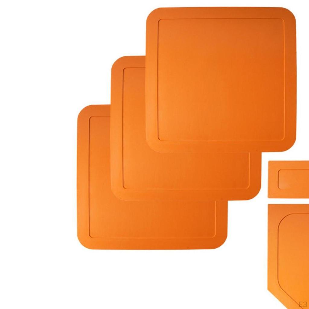 Baseball Softball Base Set Throw Down Rubber Bases Home Plate Pitcher Mound Portable Practice