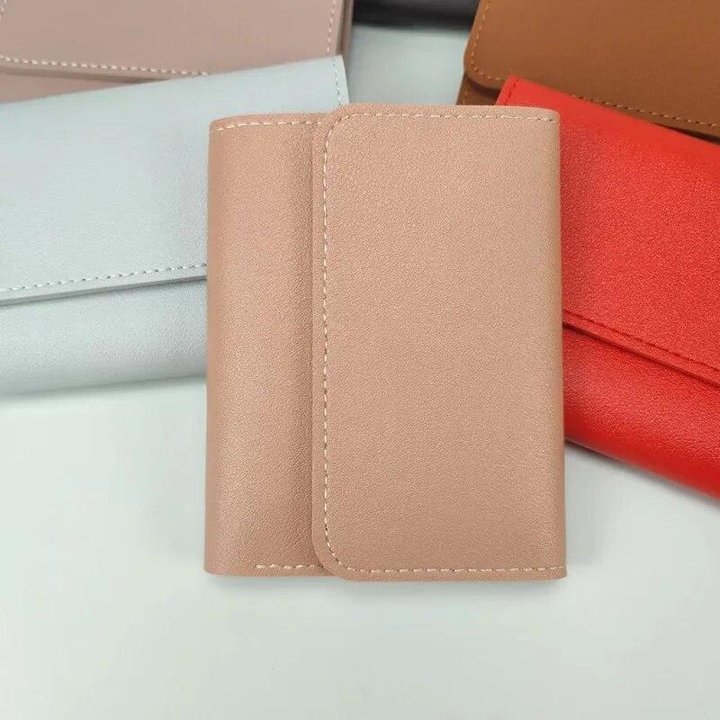 Короткий кошелек с тремя зажимами для женщин, короткий кошелек, сумка для нескольких карт, мини-сумка, модный женский кошелек, кредитные карты, дамские кошельки для монет