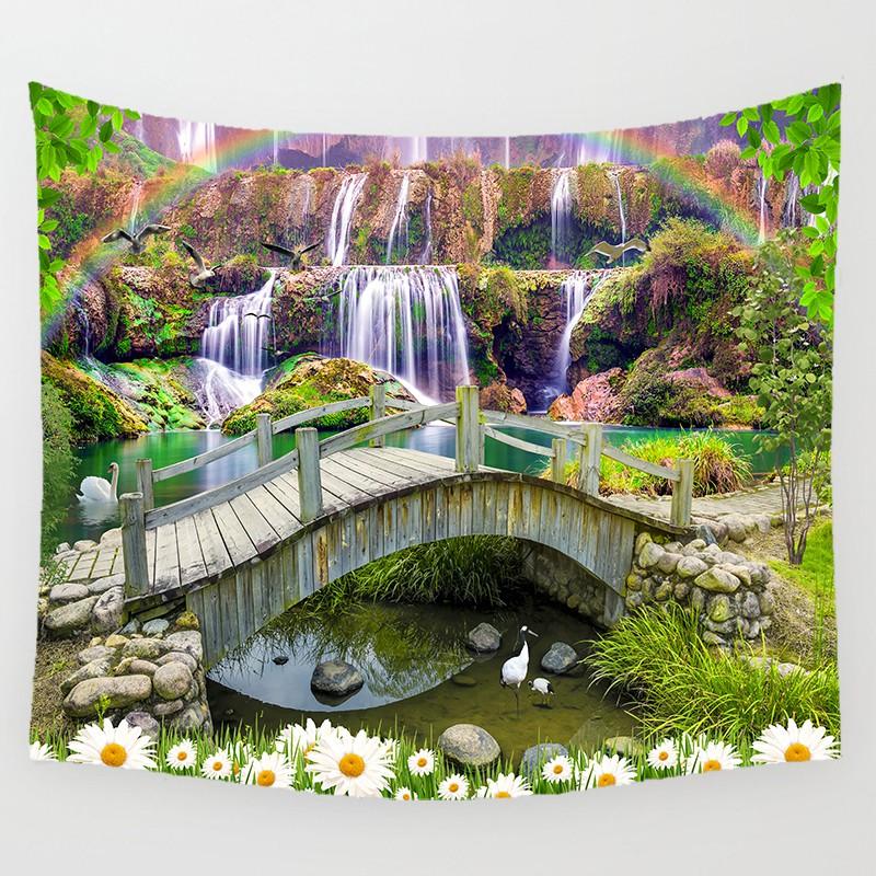 Водопад красивый узор настенный художественный гобелен прямоугольный настенный гобелен настенная роспись гобелен Настенный декор домашний декор гобелен