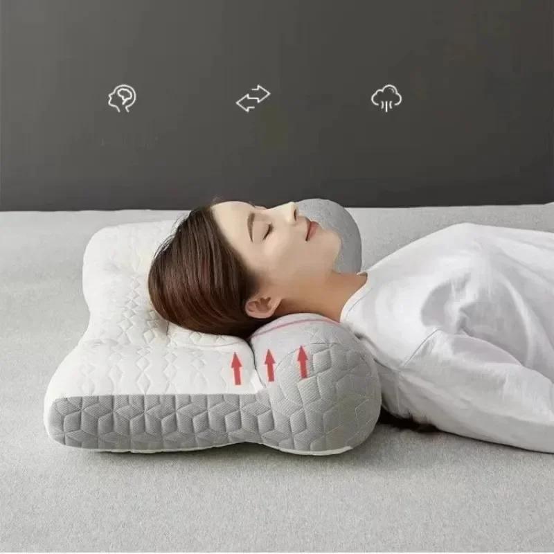 Подушка из латекса с эффектом памяти, ортопедическая подушка для шеи, помощь во сне, высокоэластичная, мягкая, пористая, подходит для дома