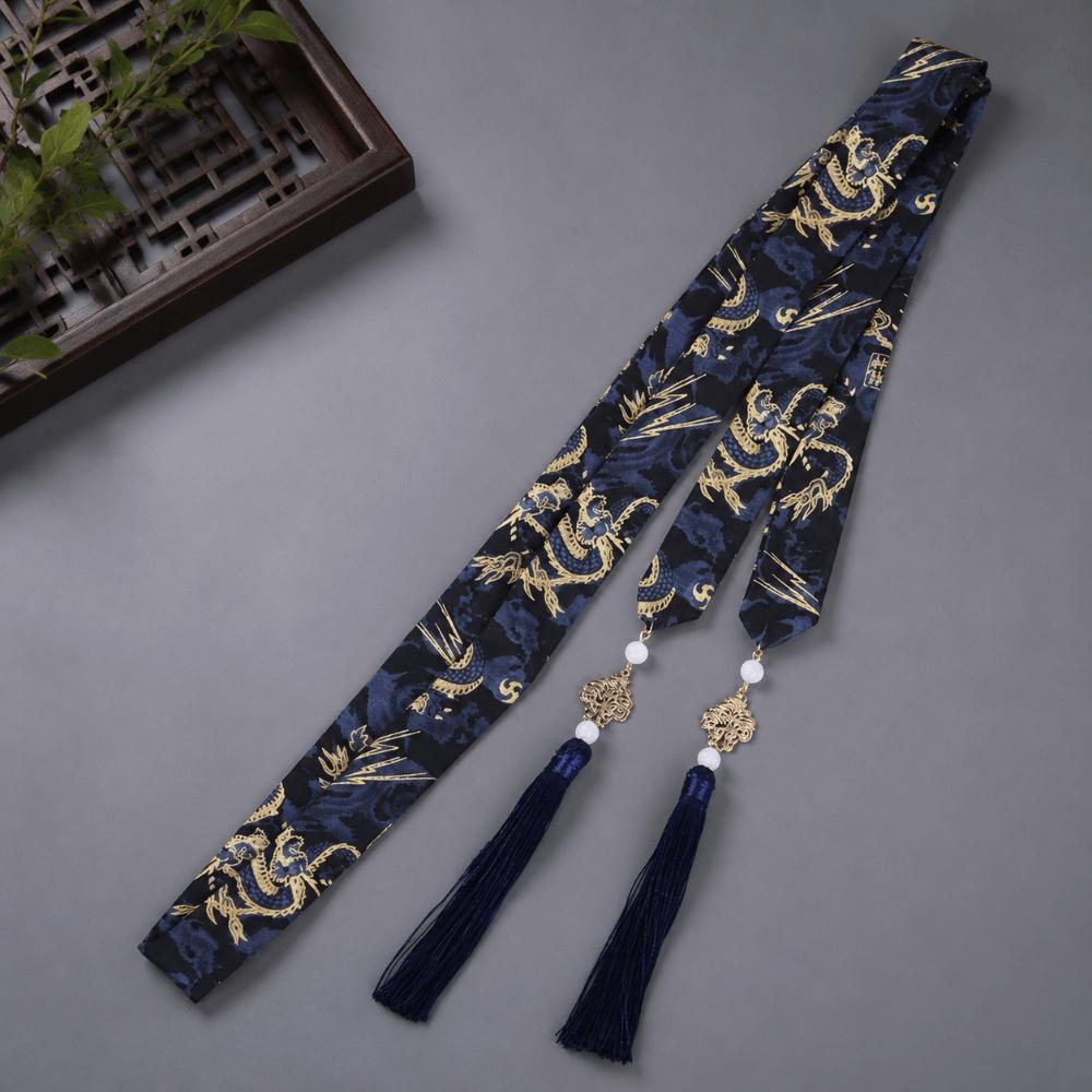 Tassels Hair Ornament Retro Style Hair Ribbons Exquisite Long Hair Straps New Year Party