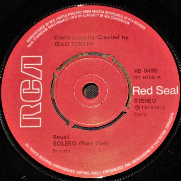 7-дюймовая пластинка TOMITA Равель Болеро RB9498 RCA Red Seal 1979 Великобритания Танцевальная Электроника Б/у