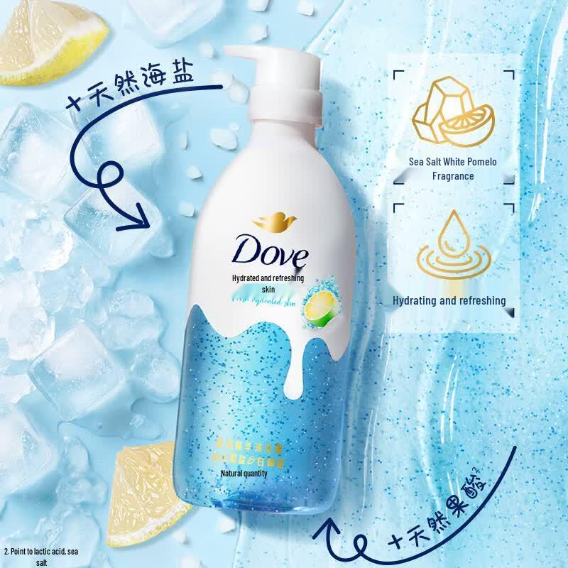 Dove Glacier Sea Salt White Pomelo Essence Body Wash