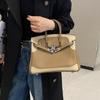 2026 Новая кожаная женская сумка первый слой коровьей кожи swift lace платиновая сумка портативная на плечо женская сумка трансграничный опт