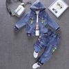 Children's Clothing Boys Spring Suit Denim Boy Jacket Pants Two-piece Suit
