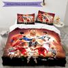 3pcs Soccer 7 (3) Design Cover Set - HD Printed Bedding with 1 Cover and 2 Pillowcases - Perfect for Home and Dorm Decor