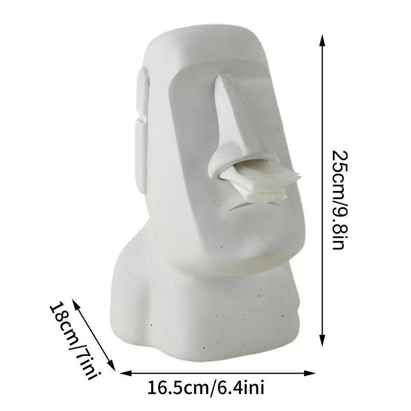 1 шт. Коробка для салфеток Moai, статуя из валуна с острова Пасхи, персональная каменная скульптура, держатель для салфеток для дома, коробка для салфеток