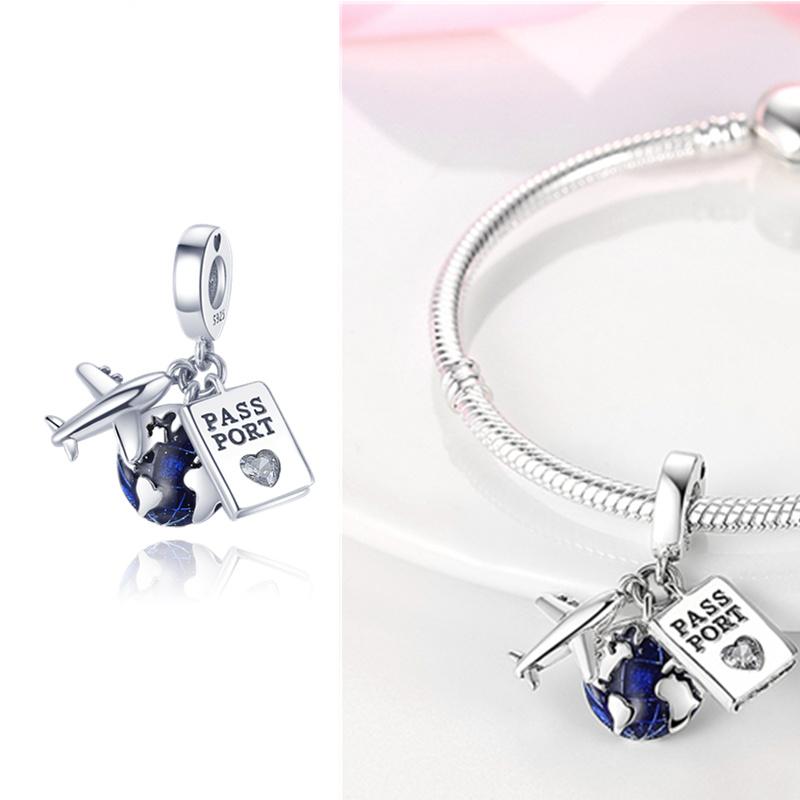 Charms Fit Diy Original Bracelet Real S925 Sterling Silver Beads Luminou Pendants Firefly Ocean Series Dangle Fine Jewelry