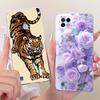 Clear Cover For Realme C21 Case RMX3201 Cute Cat Fashion Butterfly Funny Painted Phone Casing For Real me C21