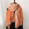 Simple Imitation Cashmere Scarf Versatile Warm Shawl Thickened Short Fringed Scarf