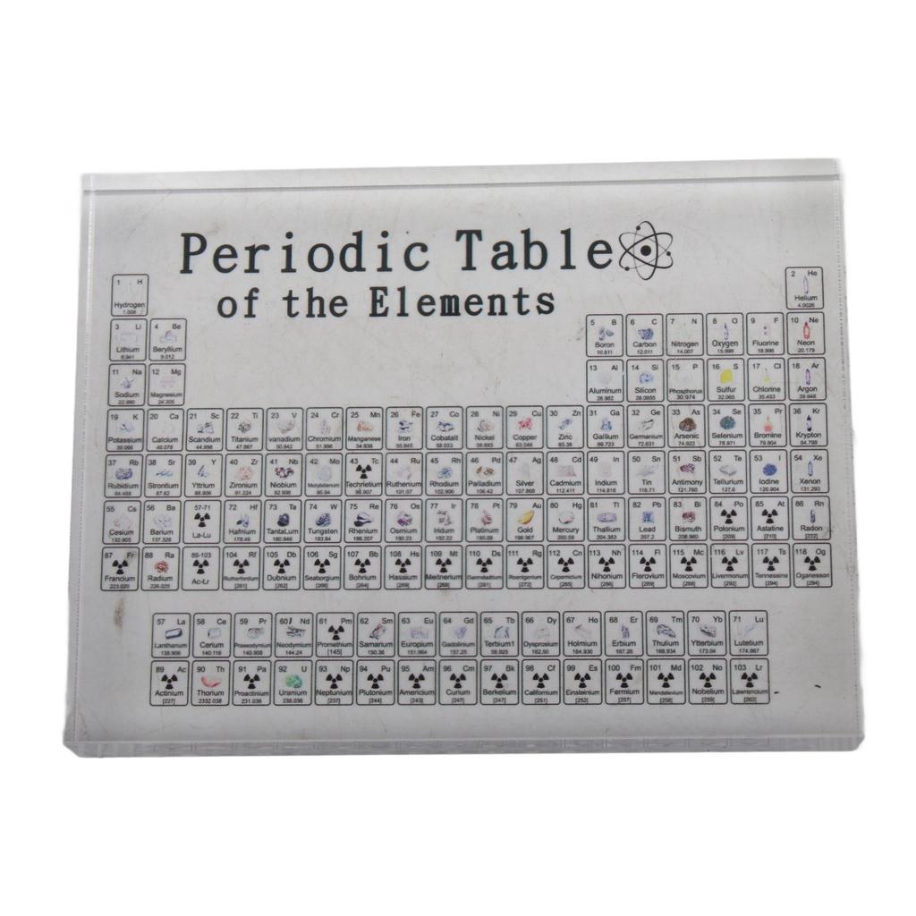 Periodic Table with Real Elements Inside Clear Acrylic Ergonomic Real Chemical Element Periodic