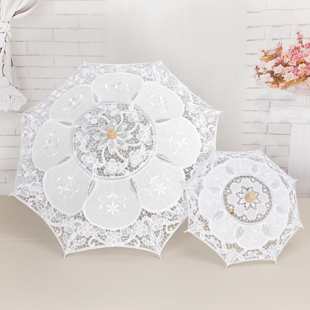Вышивка Зонт для девочки с цветами 26/43 см Длина Детский Солнцезащитный Зонт Новый Кружевной Зонт-Парасоль