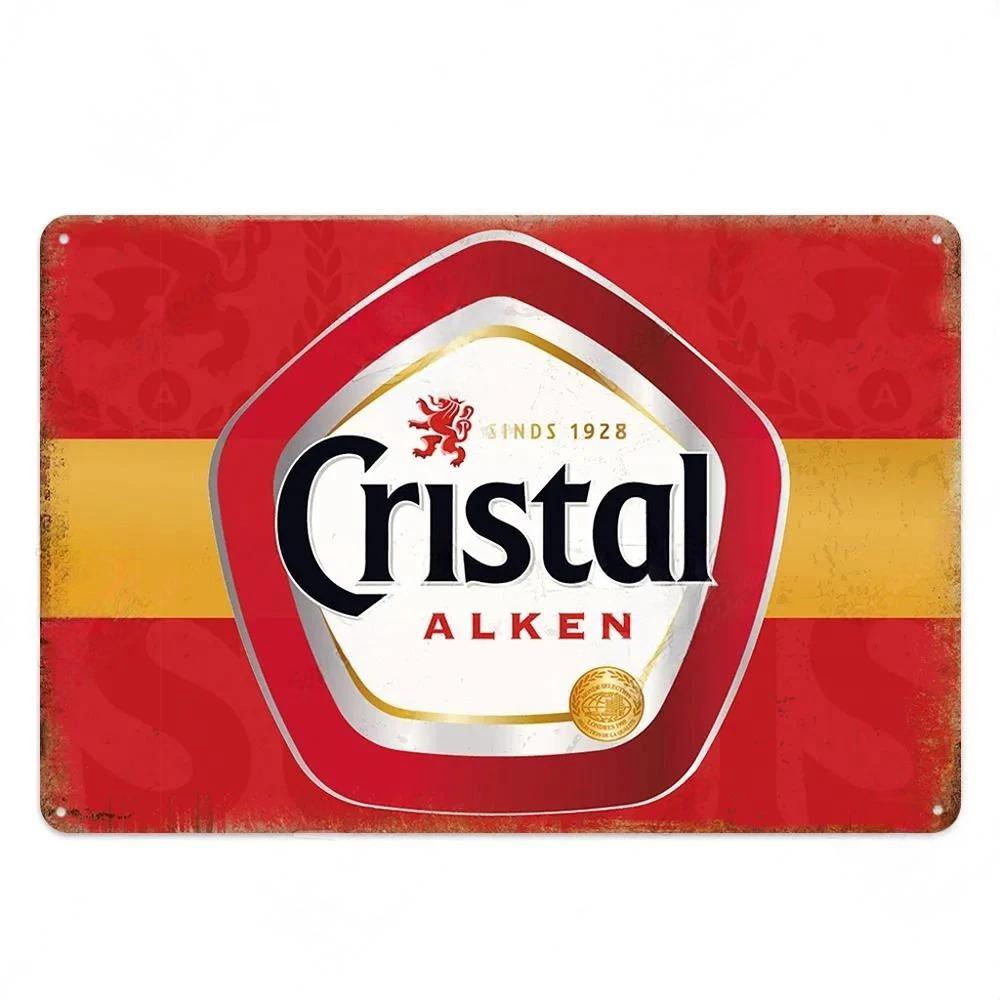 Винтажная вывеска пивного бренда Металлическая жестяная табличка Металлический постер Декоративная табличка Домашний декор Мужская пещера Бар Паб Мастерская Настенное украшение