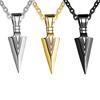 Cross Chain Cast Arrow Pendant Men'S Necklace Triangle Spearhead Jewelry