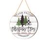 Christmas Christmas Tree Welcome Sign 2D Flat Wooden Holiday Party Hanging Sign Ornaments