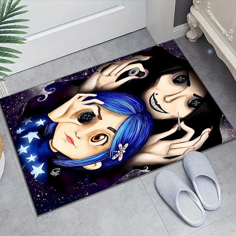 1pc C-Coraline (6) Design Area Rug - Non-Slip, Soft & Cozy Floor Mat for Living Room, Bedroom, Office - Indoor/Outdoor Decorative Carpet