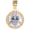 [Q2690] - Gold Plated Pendant 'Sissi' White Gold - 9 Mm