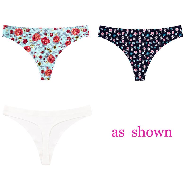 CINOON 3 шт./лот, женское сексуальное нижнее белье с цветами, соблазнительные трусики с низкой талией, стринги, дышащее нижнее белье без следов, стринги, нижнее белье