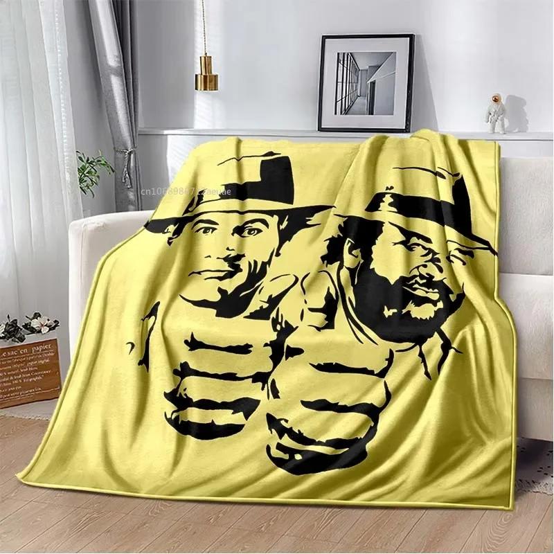 Graphics Baby Blanket Terence Hill and Bud Spencer Soft Home Bedroom Bed Office Cover Decor Comfortable Throw Blankets Kids