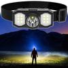 Waterproof USB Rechargeable LED Headlamp For Outdoor Camping With 3 Lighting Modes LED Dual Light Smart Sensor Q9C1
