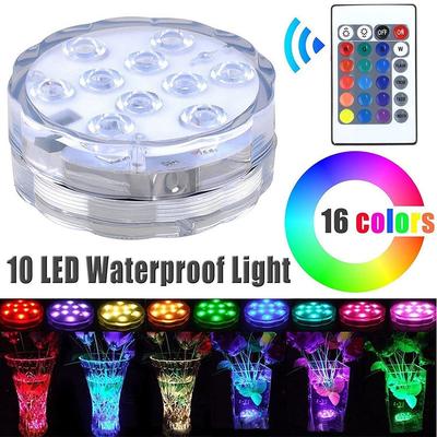 2x Перезаряжаемая погружная лампа для бассейна RGB LED подводное освещение