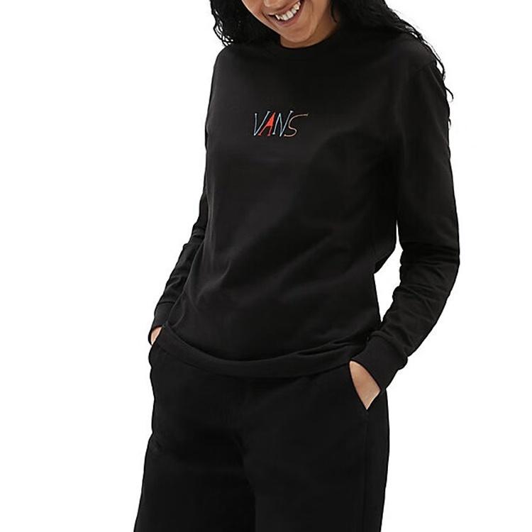 Vans Set in Sleeve T Shirt Women's Black VN0A5LEYBLK