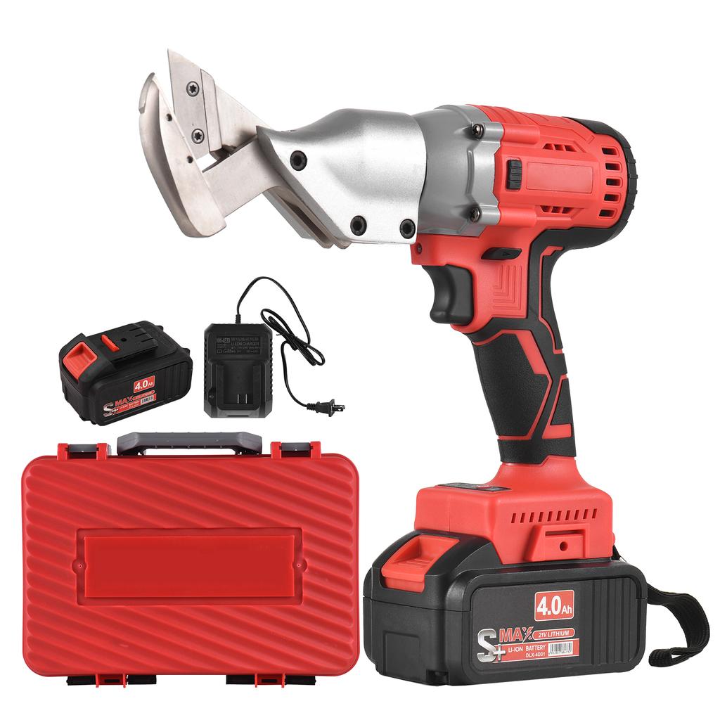 21V Brushless Mini Cordless Tin Snips Scissor 4.0Ah Rechargeable Li-ion Battery Electric Scissors