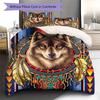Natvie Wolf Pattern Bedding Quilt Set Quilt Cover Pillowcase Home Decoration Birthday Gift (1 * duvet cover + 2 * pillowcase, without core)