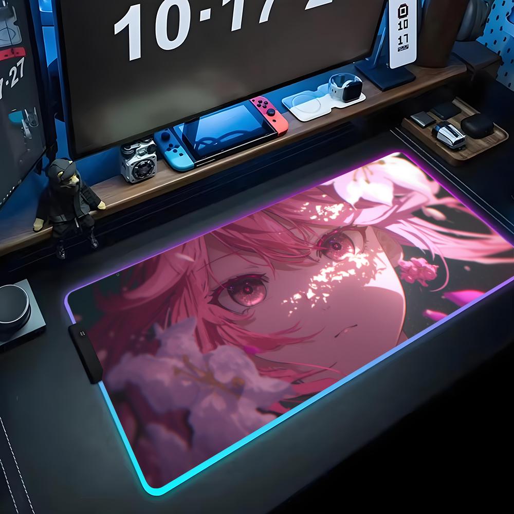 Коврик для мыши с RGB-подсветкой, игровой коврик для мыши, большой светодиодный коврик, коврик для стола ПК, светящийся коврик для мыши, большие коврики для клавиатуры, ковер для стола с подсветкой