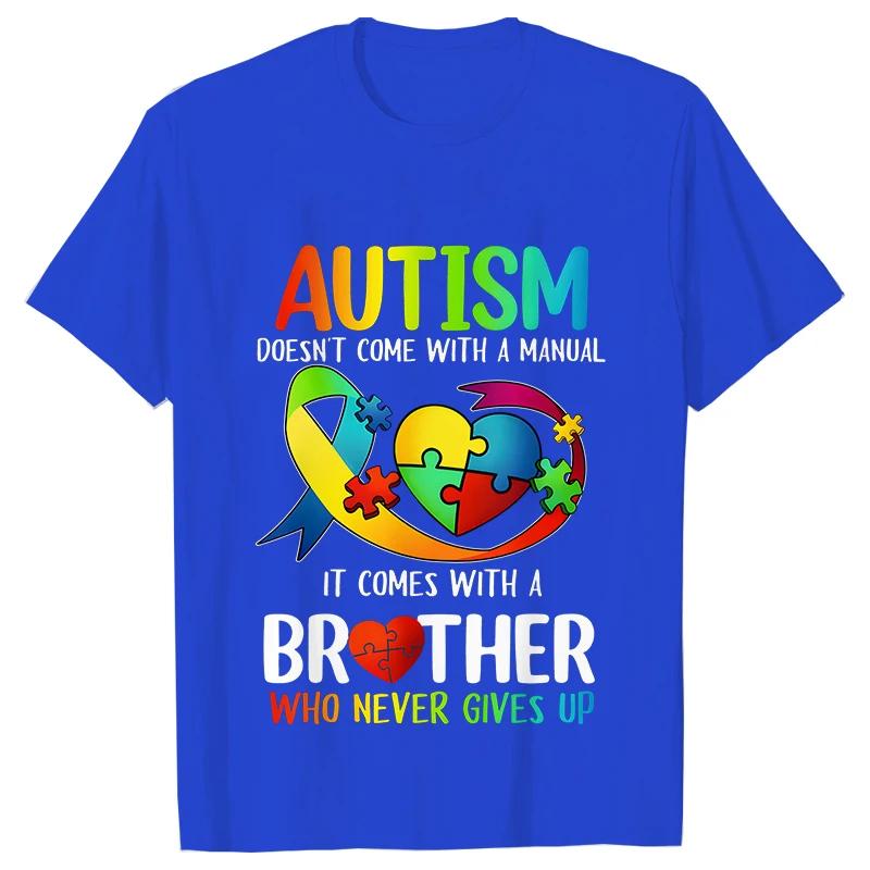 Men's T-shirts Autism Mom Dad Clothing Autism Awarenes Family Tshirts Short Sleeve Clothes Family Matching Clothing Unisex Tees