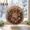 Creative Gifts for Adults DIY Christmas Sun Catcher Kit, Faux Pearl Art Hanging Ornament, Santa Claus Holiday Ornament Tools Xmas Tree Craft