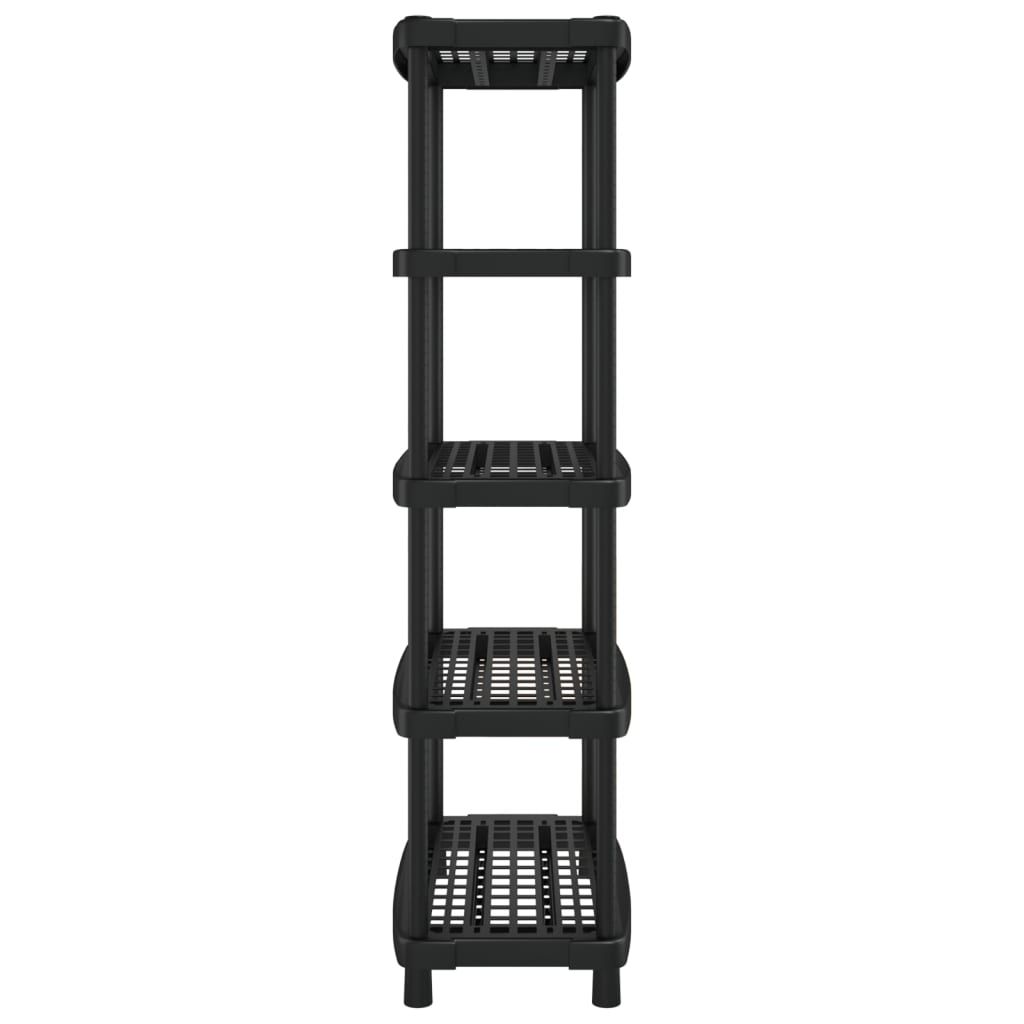 Стеллаж для хранения 5 полок Черный 93,5x45,5x194,5 см ПП