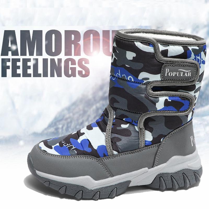 2024 Осень-Зима Мальчики/Девочки Уличные Теплые Детские Зимние Сапоги Большие Размеры 31-40