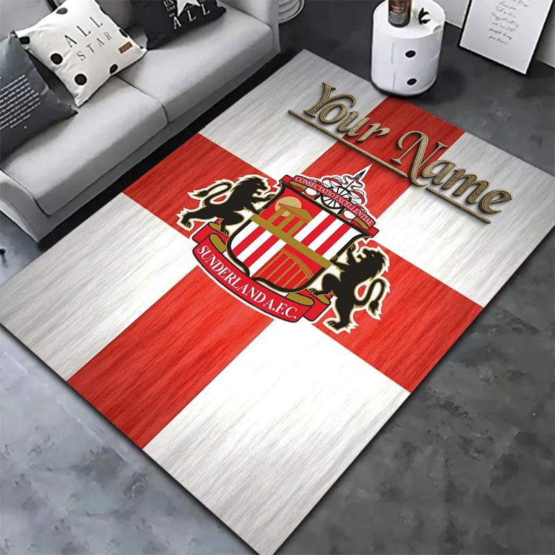 Sunderland A.F Custom Name Carpet Rug for Living Room Bedroom Home Sofa Decoration,Kids play Non-slip Floor Mat