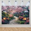Multifunctional Spring Garden Path Photography Background - Perfect for Festival and Event Decorations WYK
