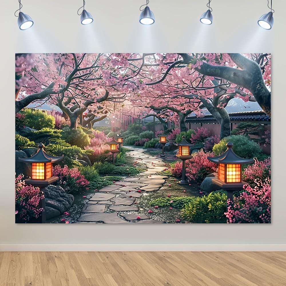 Multifunctional Spring Garden Path Photography Background - Perfect for Festival and Event Decorations WYK