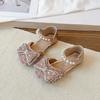 Girls Princess Sandals Spring Summer Closed Toe Soft Sole Crystal Butterfly Bow Rhinestones Comfortable
