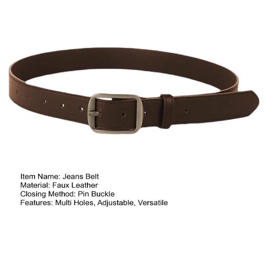 Ремень унисекс в стиле ретро с несколькими отверстиями, регулируемый дизайн, джинсовый ремень в стиле вестерн, ремень из искусственной кожи