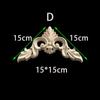 Unpainted Wood Carved Decal Corner Onlay Floral Appliques for Furniture Home Decoration Accessories Figurines for Decor Flowers
