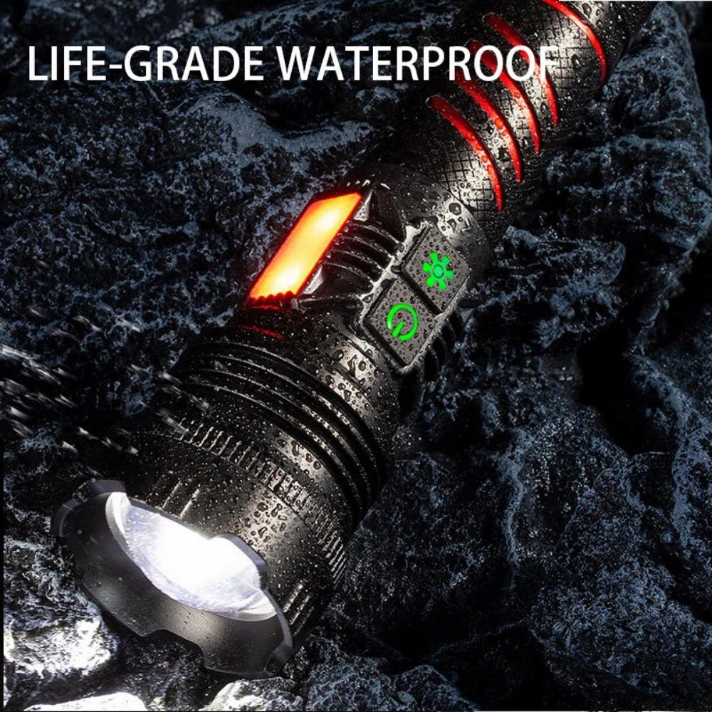 Портативный мощный светодиодный фонарик COB Side Lamp с дальним светом из алюминиевого сплава Type-C, перезаряжаемый для походов на открытом воздухе, рыбалки