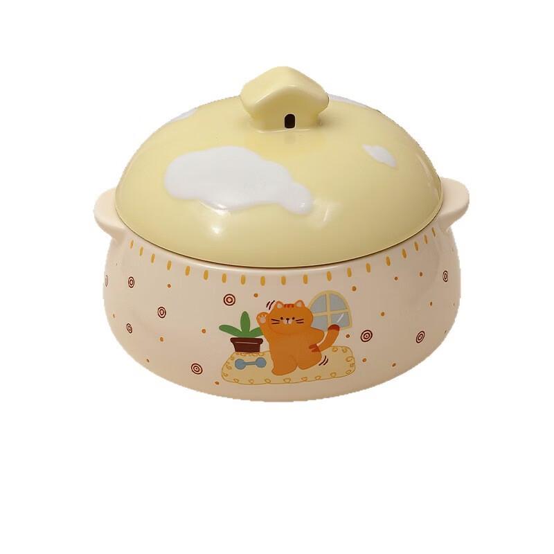 OIMG Ceramic Cat-themed Stew Pot Set