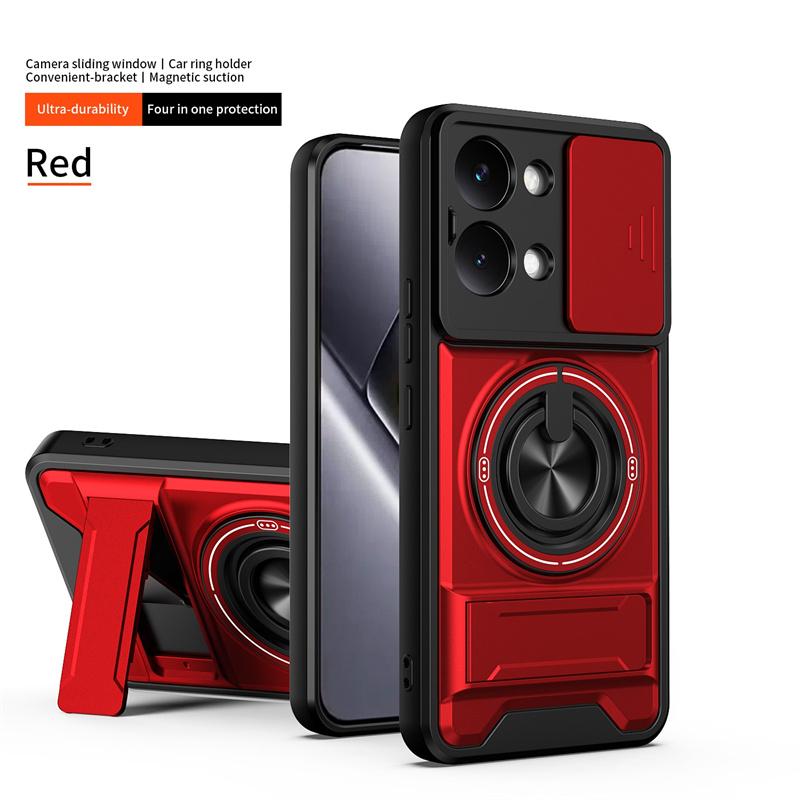 Armor Phone Case For Xiaomi Poco X8 Pro Max Cover Lens Protection Magnetcic Ring Stand Holder Back Shell Fundas