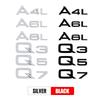 3D ABS A4L A6L A8L Q3 Q5 Q7 Letters Emblem Car Body Rear Trunk Logo Sticker For f2 Q L Series A1 A3 A4 B8 A5 A6 A7 Accessories