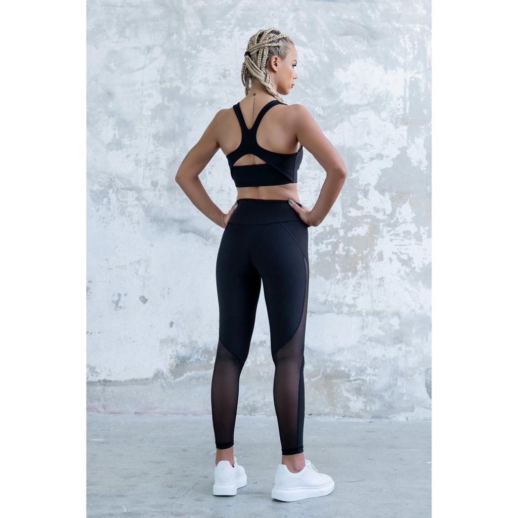 Спортивные леггинсы Slim Fit S Design из тюля со сверхвысокой талией и деталями lsm