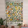 Гобелен Уильяма Морриса, красочное настенное панно в стиле хиппи с цветочными мотивами, декор для общежития, японский гобелен.
