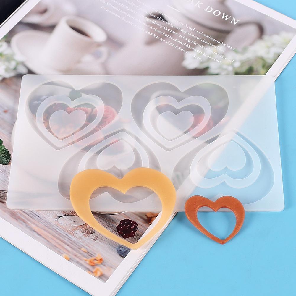 Heart Shape Chocolate Silicone Mold Cookie Wedding Cake Toppers Tools Heart Shaped Silicone Mold Resin Soft Candy Chocolate Jelly Gummy Ice