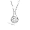 [L2021] - Silver Necklace 'Unique' Silver White (rhodium-plated) - 12x8 Mm