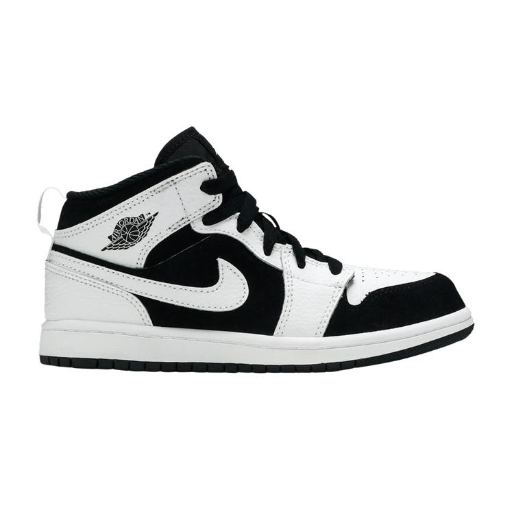 Kids' Sneakers Jordan 1 Mid White Black (PS) White/Black-White