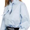 PINKO Pink Bow Tie Decorated Structured Long Sleeve Shirt Women shirts PAF261253411