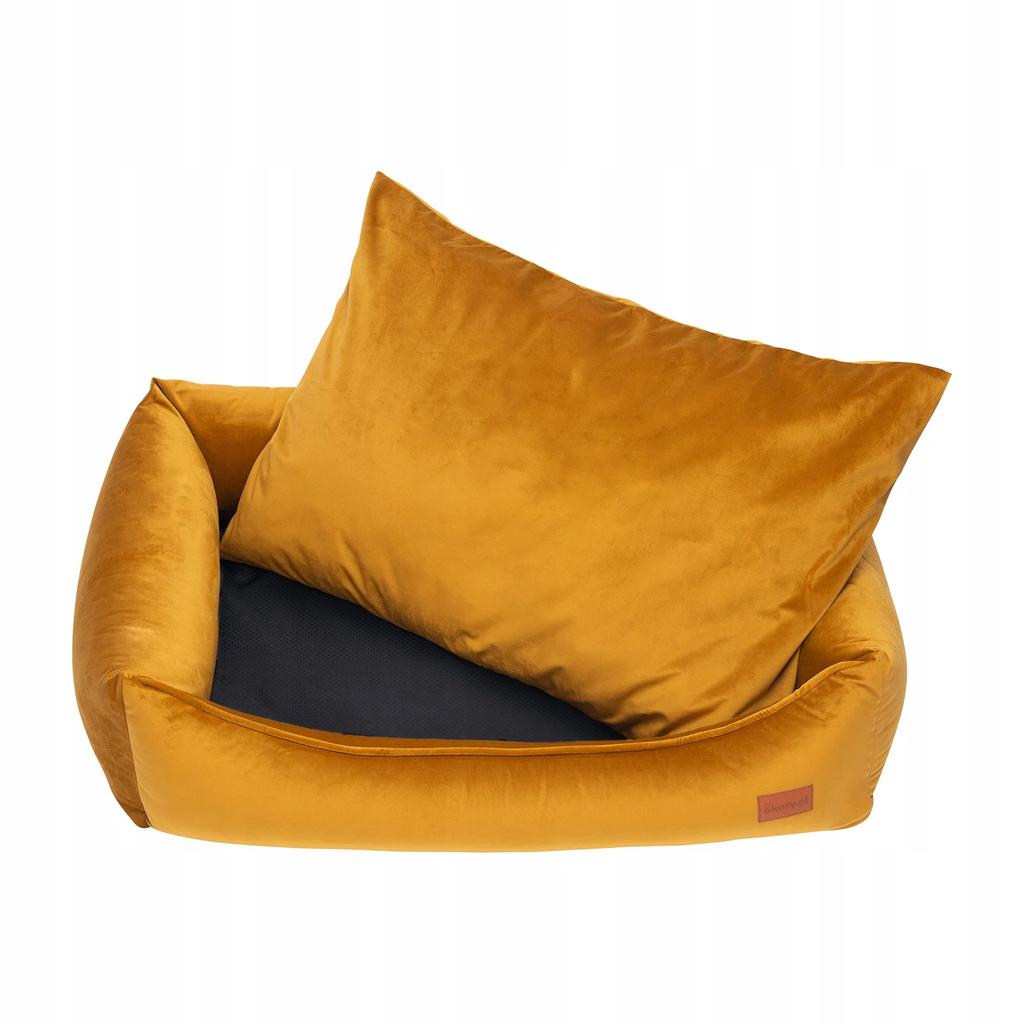 COMFORTABLE BED sofa for a dog shepherd terrier 90x70x20cm Ukory MUSTARD